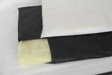 Lã de vidro ensacada no veu fosco preto ou branco